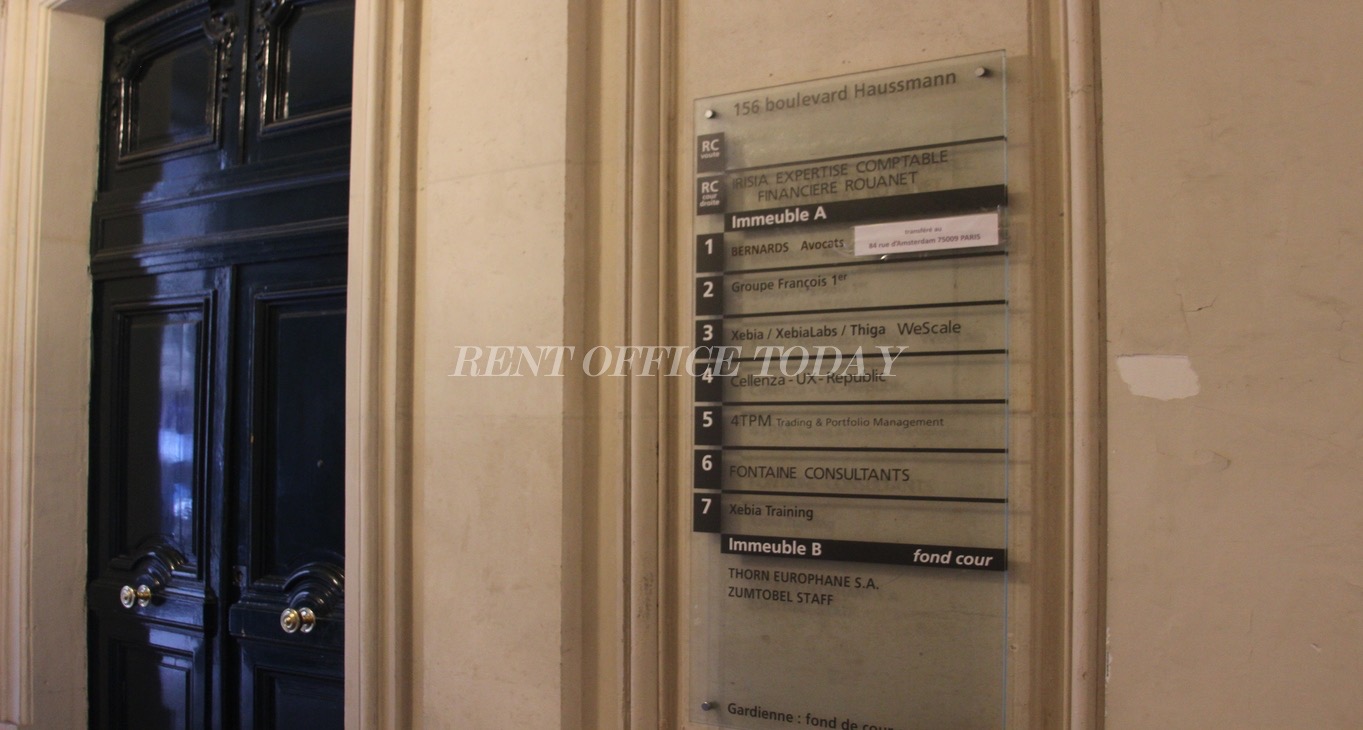 Rent office 156 Boulevard HAUSSMANN — photo 3